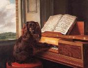 Philip Reinagle Portrait of an Extraordinary Musical Dog oil on canvas